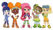 The 5 main girls in Strawberry Shortcake: Berry in the Big City. Lime Chiffon is the second from the right (viewer's point of view).