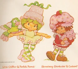 Poupée Vintage Lime Chiffon / Strawberry Shortcake - Kenner Avec Accessoires
