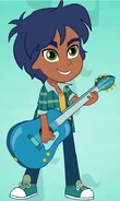 Huckleberry Pie as a guitar player in the 2021 series.