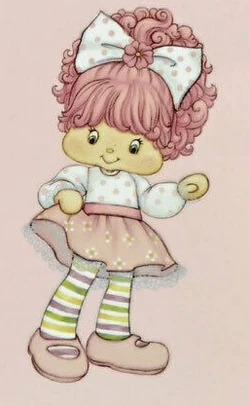 1985 Kenner Strawberry Shortcake Berrykin - Peach Blush - Charlotte Aux Fraises Vintage Complète