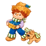 HuckleberryPieAndTomTom.png (392 KB) Huckleberry Pie carries fruits with his dog Pupcake by his side.