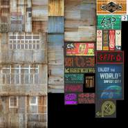 Texture with some ads