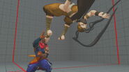 Young Zeku tossing his ninja opponent with Tesso in Street Fighter V.
