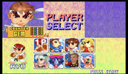 Super Puzzle Fighter II Turbo's character select screen.