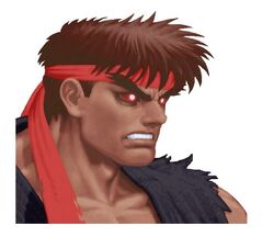 Evil ryu in the style of street fighter 6, realiatic portrait