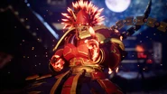 Garuda in-game while glowing in an orange hue.