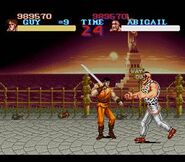 Guy and Abigail in the original Final Fight