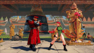 M. Bison using Psycho Charge against Cammy in Street Fighter V.