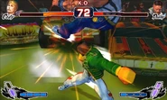 Super Street Fighter IV: 3D Edition, hitting Cody.