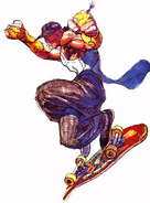 Yun's victory portrait in Street Fighter III.