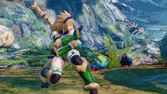 An example of a Rapid Cancel with Ibuki canceling her crouching light kick quickly into her crouching light punch before the first attack ends.