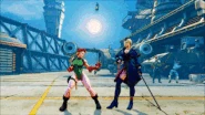 Gif animation of Falke using Psycho Fluegel against Cammy in Street Fighter V.