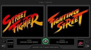 Street Fighter vs Fighting Street (Arcade vs Pc Engine Cd) Side by Side Comparison