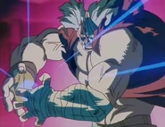 Rosanov charging a Hadoken during his second fight with Ryu.
