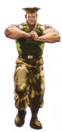 Guile's appearance in Street Fighter EX2.