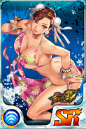 Chun-Li SR card in Street Fighter: Battle Combination.