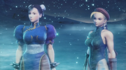 Chun-Li and Cammy during their epilogue in Street Fighter X Tekken