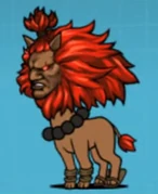 Akuma Lion in The Battle Cats.