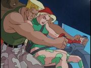 Cammy and Guile in the Street Fighter 1995 cartoon.