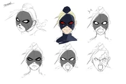 Development art for Decapre's face.