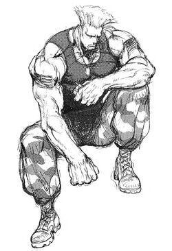 Guile Character Concept Art, Images, Street Fighter II, Museum