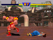 Zangief versus Pullum in the original Street Fighter EX