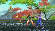 Cammy dropping Ling Xiaoyu on her head with Hooligan Suplex in Street Fighter × Tekken.