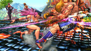 Poison using Whip of Love against Steve in Street Fighter × Tekken.