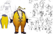 Rufus' concept art in Street Fighter IV.