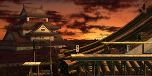 Suzaku Castle (Ryu's stage) in Super Smash Bros for Wii U and 3DS