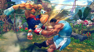 Ultra Street Fighter IV, hitting Balrog.