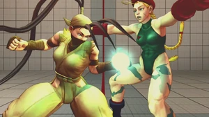 Ibuki dispersing ki into 's midsection using Yoroitoshi.