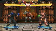 1st Floor, Dudley vs. Balrog, with a Tekken Force heavy in the background