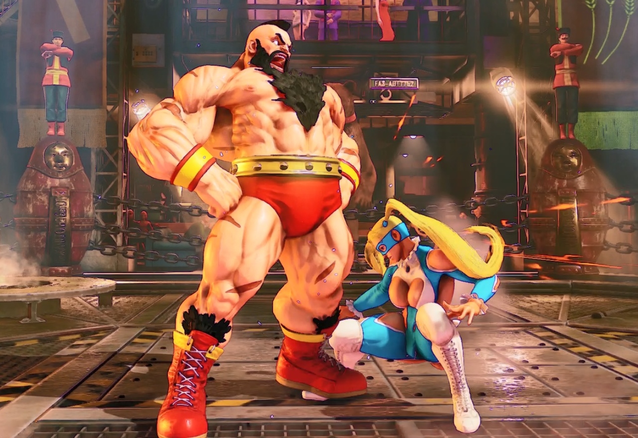 Street Fighter on X: Zangief flexes the beauty of his muscles in front of  a raging crowd in the Barmaley Steelworks stage, a steel mill known for its  blast furnace. Yes, he