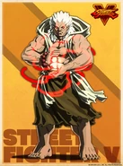 Akuma's concept art from the Street Fighter V website that became the basis for his Premium Battle costume.