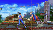 Chun-Li hitting Ling Xiaoyu with the hard version in Street Fighter X Tekken.