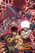 Street Fighter Masters: Akuma vs. Ryu variant cover by Joe Ng.