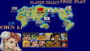 Street Fighter II': Hyper Fighting's character select screen (second version).