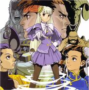 Ingrid on the cover of the Capcom Fighting Evolution soundtrack, art by Shinkiro