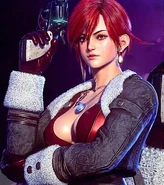 A close-up of Sharon during her reveal trailer.