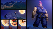 Akuma's Street Fighter Alpha route arcade ending