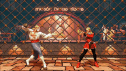 Gif animation of Vega using Buster Claw against Karin.