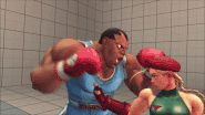 Balrog performing Violent Buffalo against Cammy in Street Fighter IV. (Punches)