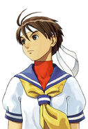 Sakura portrait in Street Fighter EX3.