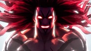 Close-up of Necalli from the Street Fighter V Opening Cinematic.
