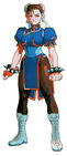 Chun-Li, in her classic SFII outfit, in X-Men Vs. Street Fighter