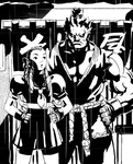 Akuma and Karin art by Akiman.