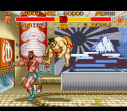 SNES version (SFII': Hyper Fighting Turbo Mode)