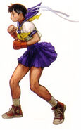 Capcom vs SNK: Sakura art by Kinu Nishimura.