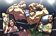 Carlos' cameo appearance in Alex's Capcom Fighting Evolution ending.